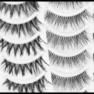 10 pairs of natural lashes